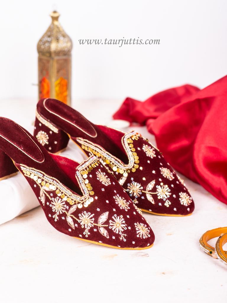 Bridal Mules (Maroon) – taurjuttis