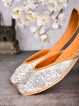 Silver Flower Jutti