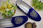 Dabka Velvet Loafer Shoes (Royal Blue)