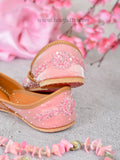 Pink Flower Jutti