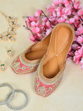 Traditional  Pink Gold Jutti