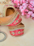 Traditional  Pink Gold Jutti