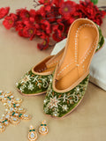 Star Dabka Green Jutti
