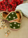 Star Dabka Green Jutti