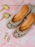 Traditional purple Gold Jutti