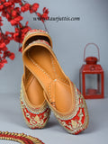 Traditional Red Gold Jutti