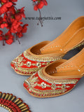 Traditional Red Gold Jutti