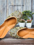 Shahi Gulzar Jutti (Olive Green)