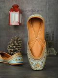 Traditional Sky Blue Jutti