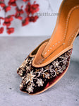 Maroon Flower Jutti