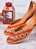 Bridal Mirror Red Jutti