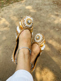 Brown jute Jutti