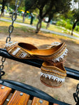 Brown jute Jutti