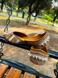 Brown jute Jutti