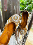 Brown jute Jutti