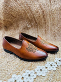 DABKA LEATHER SHOES (TAN COLOR)