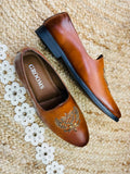 DABKA LEATHER SHOES (TAN COLOR)