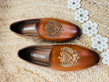 DABKA LEATHER SHOES (TAN COLOR)