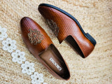 DABKA LEATHER SHOES (TAN COLOR) TEXTURE