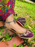 PURPLE FLORAL JUTTI
