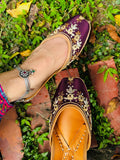 PURPLE FLORAL JUTTI