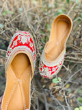 Traditional Red Gold Jutti