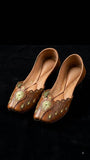 Brown Designer punjabi jutti
